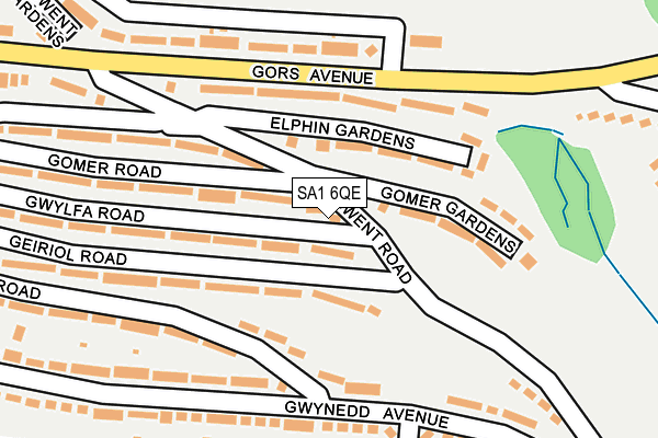 SA1 6QE map - OS OpenMap – Local (Ordnance Survey)