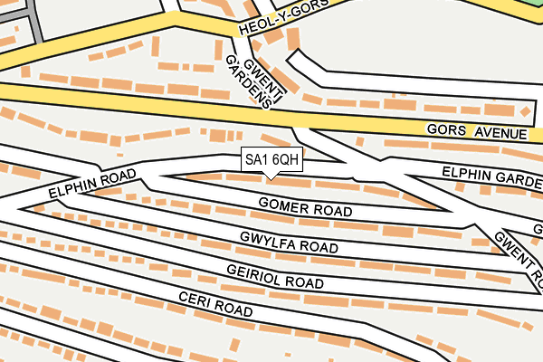 SA1 6QH map - OS OpenMap – Local (Ordnance Survey)