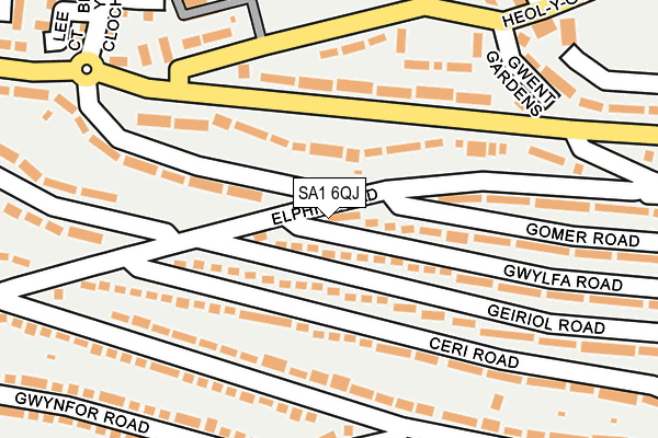 SA1 6QJ map - OS OpenMap – Local (Ordnance Survey)