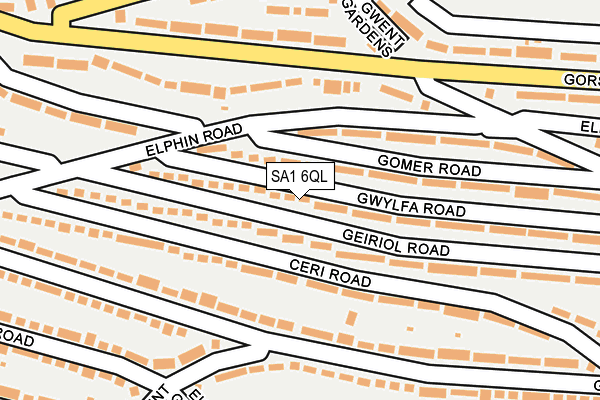 SA1 6QL map - OS OpenMap – Local (Ordnance Survey)