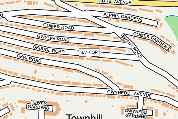 SA1 6QP map - OS OpenMap – Local (Ordnance Survey)