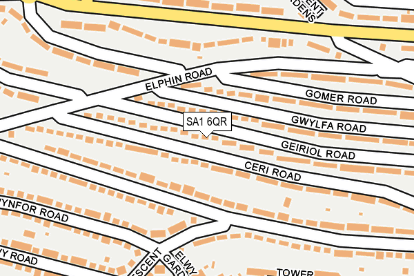 SA1 6QR map - OS OpenMap – Local (Ordnance Survey)