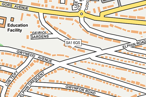 SA1 6QS map - OS OpenMap – Local (Ordnance Survey)