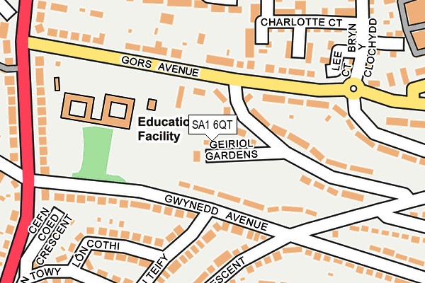 SA1 6QT map - OS OpenMap – Local (Ordnance Survey)