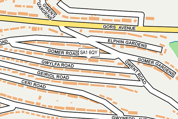 SA1 6QY map - OS OpenMap – Local (Ordnance Survey)