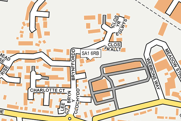 SA1 6RB map - OS OpenMap – Local (Ordnance Survey)