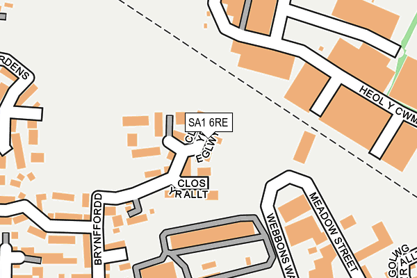 SA1 6RE map - OS OpenMap – Local (Ordnance Survey)