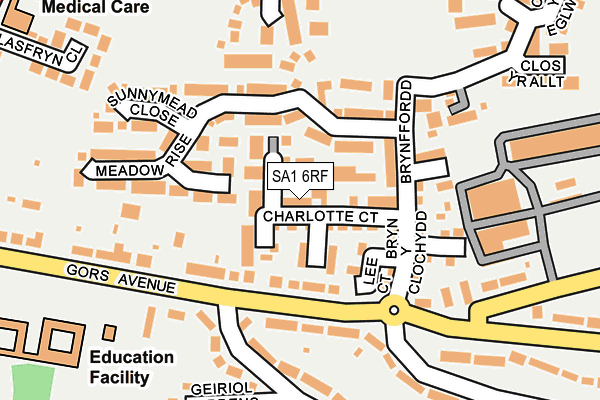 SA1 6RF map - OS OpenMap – Local (Ordnance Survey)
