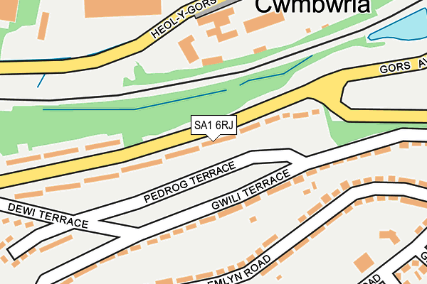 SA1 6RJ map - OS OpenMap – Local (Ordnance Survey)