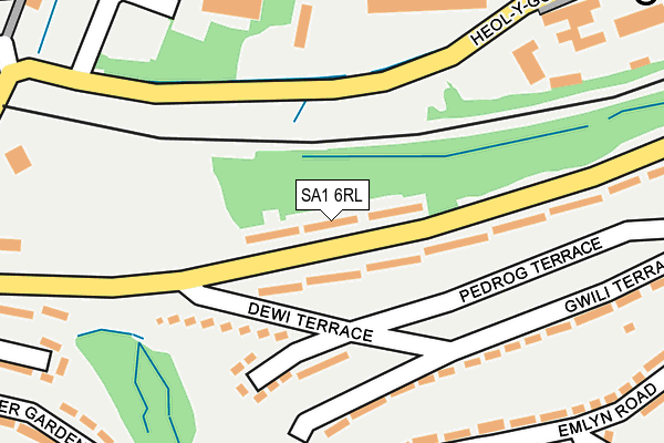 SA1 6RL map - OS OpenMap – Local (Ordnance Survey)