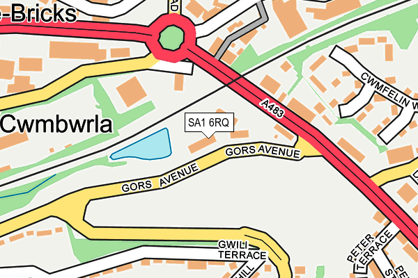 SA1 6RQ map - OS OpenMap – Local (Ordnance Survey)