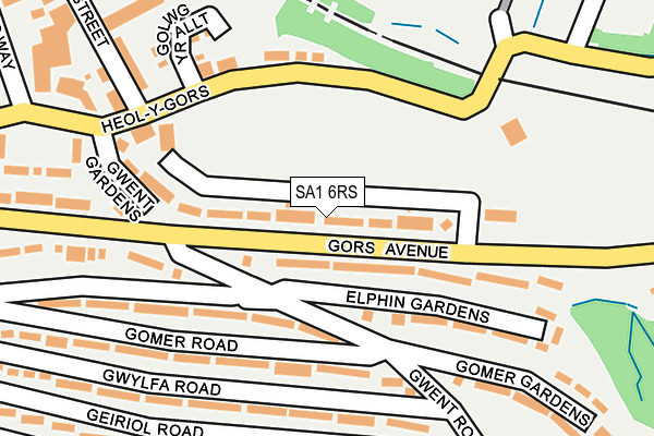 SA1 6RS map - OS OpenMap – Local (Ordnance Survey)