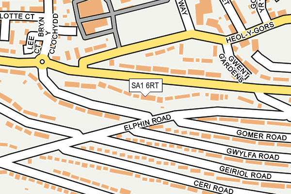 SA1 6RT map - OS OpenMap – Local (Ordnance Survey)