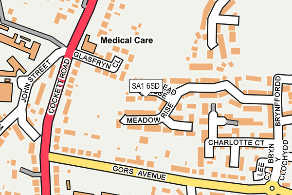 SA1 6SD map - OS OpenMap – Local (Ordnance Survey)