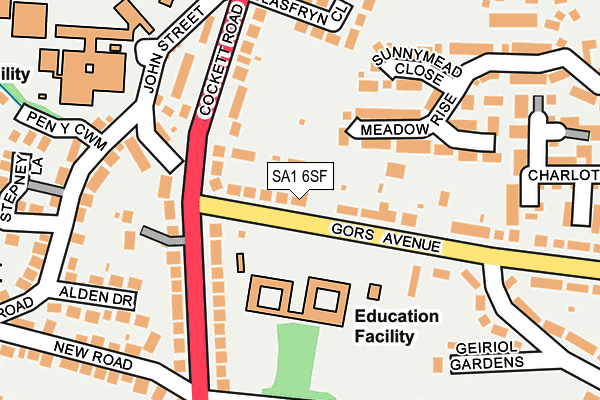 SA1 6SF map - OS OpenMap – Local (Ordnance Survey)