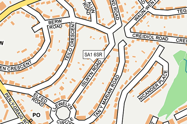 SA1 6SR map - OS OpenMap – Local (Ordnance Survey)