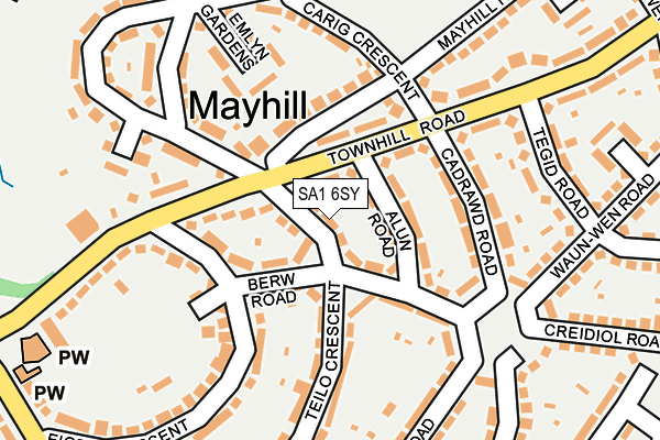 SA1 6SY map - OS OpenMap – Local (Ordnance Survey)