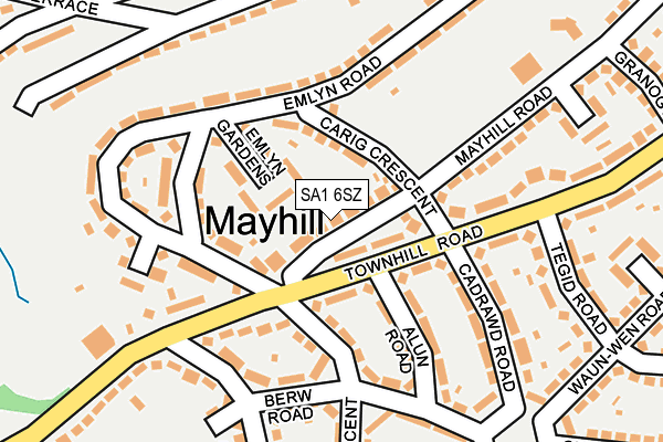 SA1 6SZ map - OS OpenMap – Local (Ordnance Survey)
