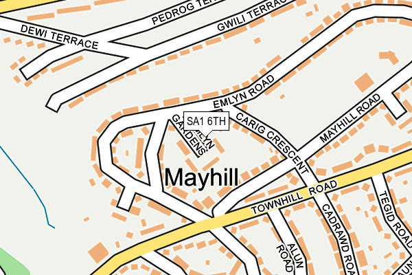 SA1 6TH map - OS OpenMap – Local (Ordnance Survey)