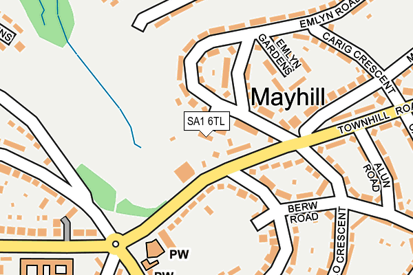 SA1 6TL map - OS OpenMap – Local (Ordnance Survey)
