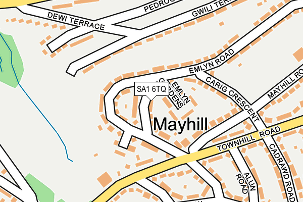 SA1 6TQ map - OS OpenMap – Local (Ordnance Survey)