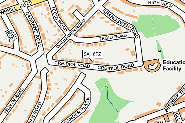 SA1 6TZ map - OS OpenMap – Local (Ordnance Survey)