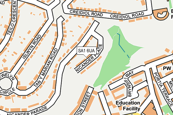 SA1 6UA map - OS OpenMap – Local (Ordnance Survey)