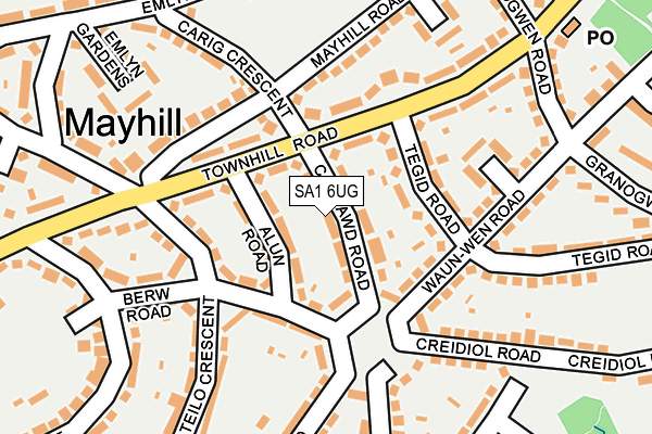 SA1 6UG map - OS OpenMap – Local (Ordnance Survey)