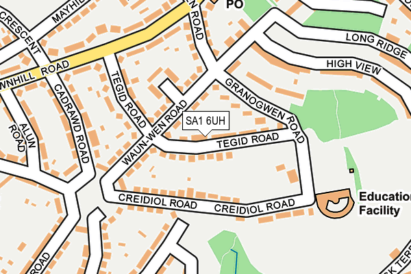 SA1 6UH map - OS OpenMap – Local (Ordnance Survey)