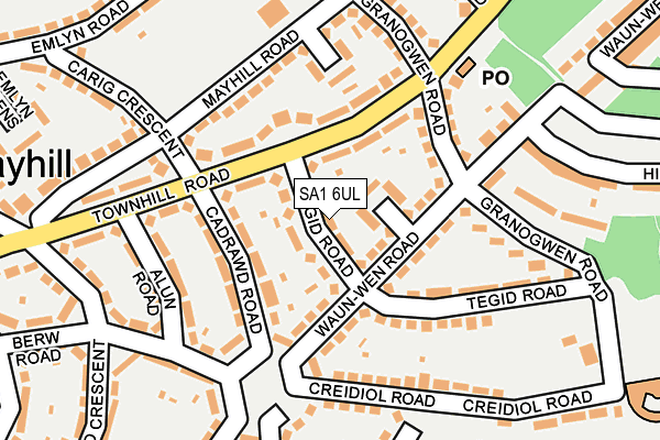 SA1 6UL map - OS OpenMap – Local (Ordnance Survey)