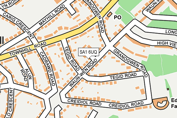 SA1 6UQ map - OS OpenMap – Local (Ordnance Survey)