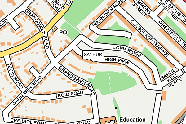 SA1 6UR map - OS OpenMap – Local (Ordnance Survey)