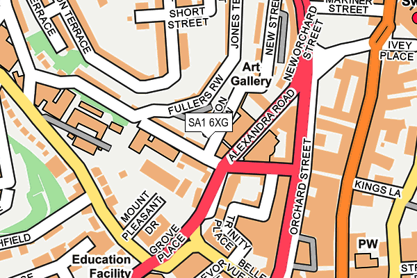 SA1 6XG map - OS OpenMap – Local (Ordnance Survey)