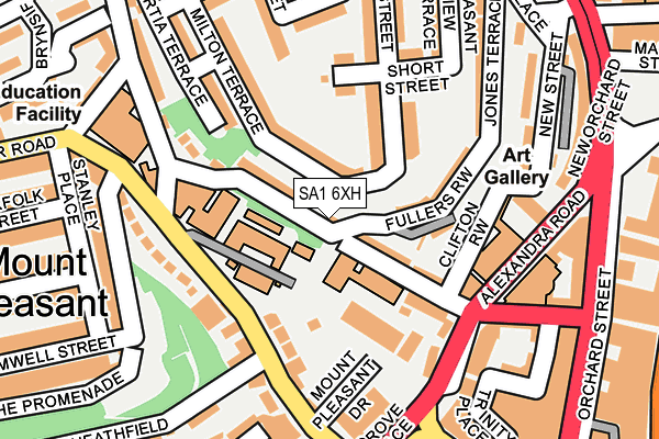 SA1 6XH map - OS OpenMap – Local (Ordnance Survey)