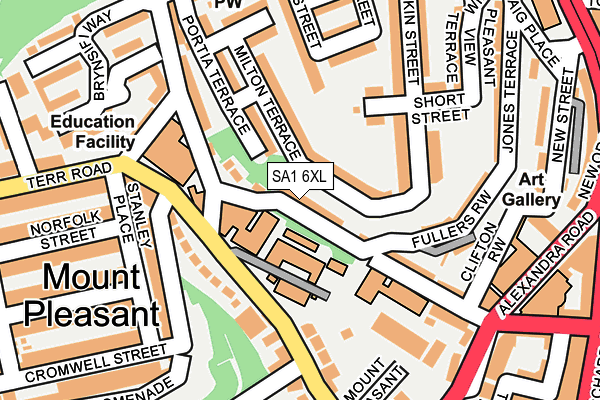 SA1 6XL map - OS OpenMap – Local (Ordnance Survey)