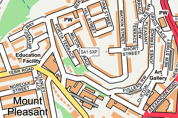 SA1 6XP map - OS OpenMap – Local (Ordnance Survey)