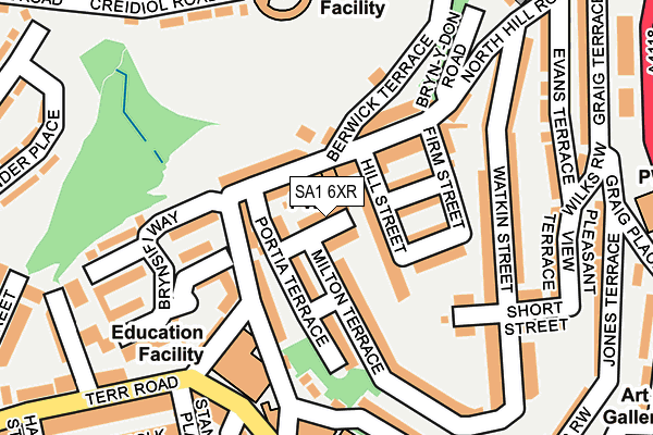 SA1 6XR map - OS OpenMap – Local (Ordnance Survey)