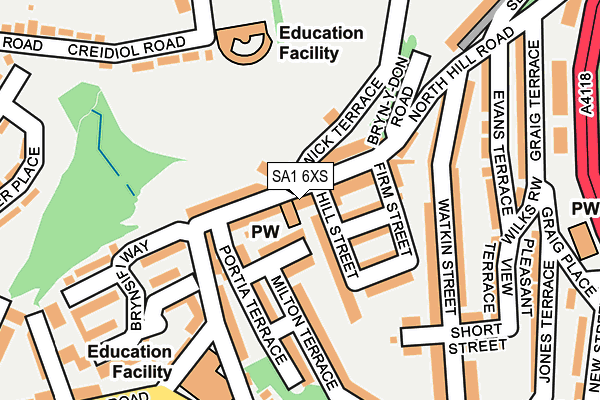 SA1 6XS map - OS OpenMap – Local (Ordnance Survey)