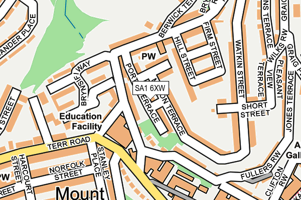 SA1 6XW map - OS OpenMap – Local (Ordnance Survey)