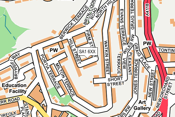 SA1 6XX map - OS OpenMap – Local (Ordnance Survey)