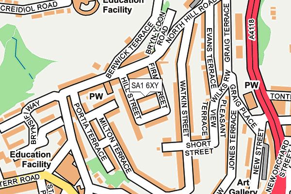 SA1 6XY map - OS OpenMap – Local (Ordnance Survey)