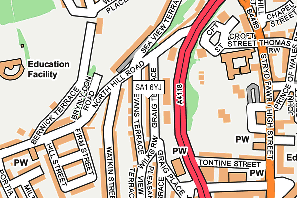 SA1 6YJ map - OS OpenMap – Local (Ordnance Survey)