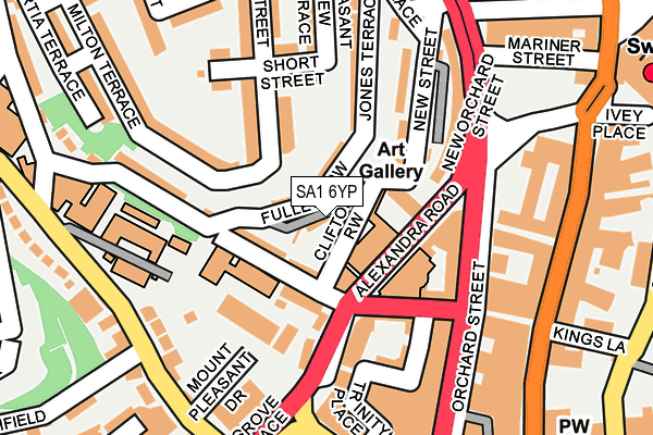 SA1 6YP map - OS OpenMap – Local (Ordnance Survey)