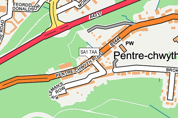 SA1 7AA map - OS OpenMap – Local (Ordnance Survey)