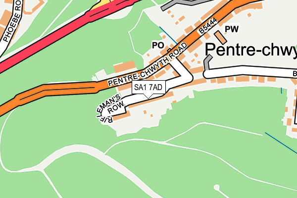 SA1 7AD map - OS OpenMap – Local (Ordnance Survey)