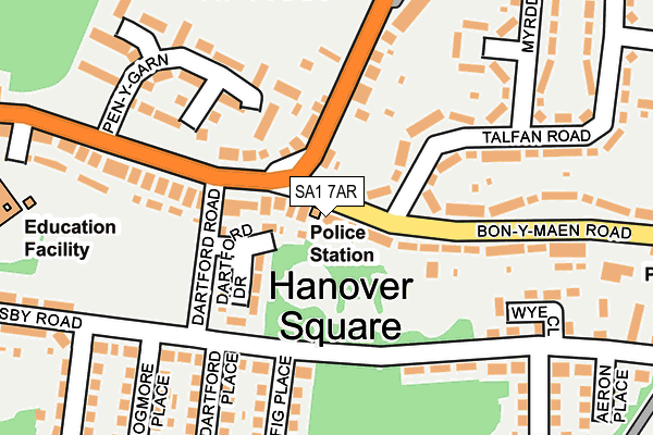 SA1 7AR map - OS OpenMap – Local (Ordnance Survey)