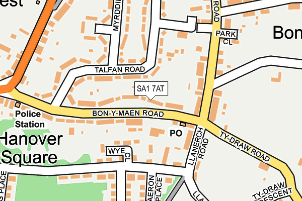 SA1 7AT map - OS OpenMap – Local (Ordnance Survey)