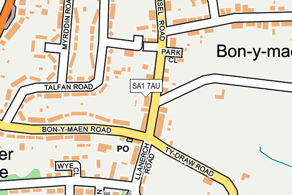 SA1 7AU map - OS OpenMap – Local (Ordnance Survey)