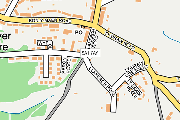 SA1 7AY map - OS OpenMap – Local (Ordnance Survey)