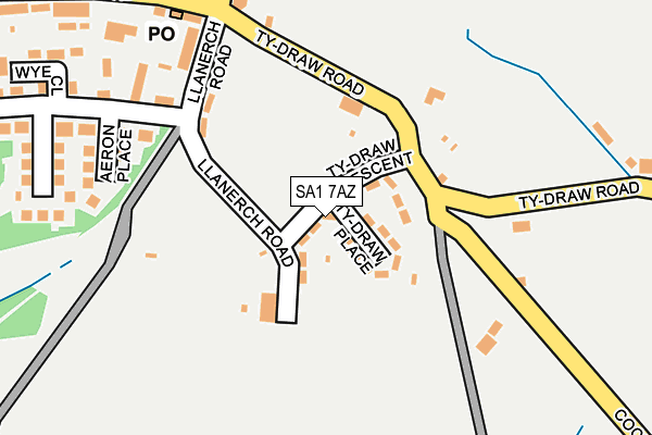 SA1 7AZ map - OS OpenMap – Local (Ordnance Survey)